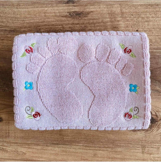 SteweHome Set Cotton Bath Mats STE-024619-P24619 White 50x70cm 3 Pieces