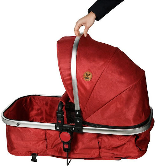 Buf Boof Reversible 2 in 1 Baby Stroller Suitable for Newborn Red