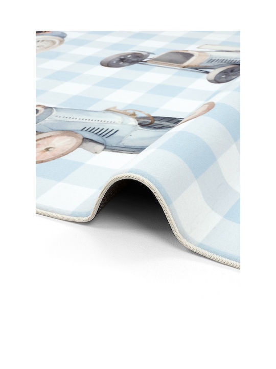 SteweHome Παιδικό Χαλί Βαμβακερό Μπλε 80x150cm Πάχους 90mm SteweHome Παιδικό Χαλί Βαμβακερό Μπλε 80x150cm Πάχους 90mm