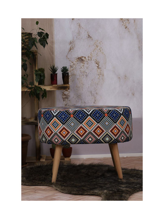 Living Room Wooden Oval Stool
