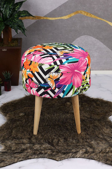 Kitchen Stools Upholstered with Scandinavian Style Fabric