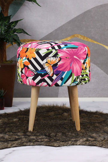 Kitchen Stools Upholstered with Scandinavian Style Fabric