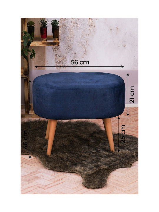 Living Room Wooden Oval Stool