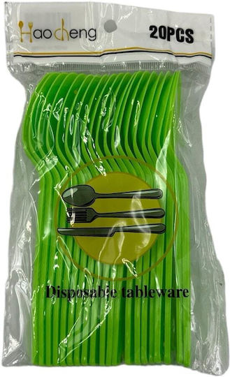 Disposable Yellow Spoons for Party 20 Pieces