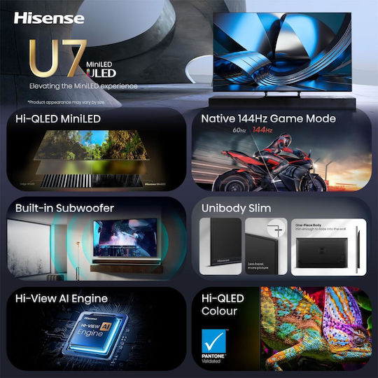 Hisense Smart Fernseher 75" 4K Ultra HD Mini-LED U7SE HDR (2026) 75U7SE