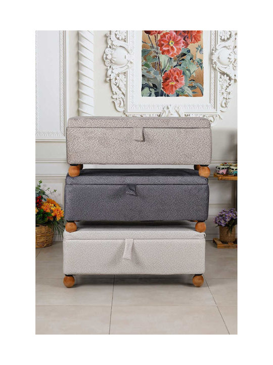 Living Room Stools With Storage Space Wooden Beige 90x40x40cm