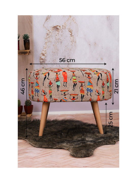 Wooden Multicolour Living Room Stools
