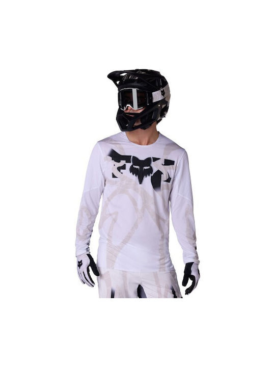 Fox Flexair LS Jersey Men's Long Sleeve Mountain Bike White Jersey