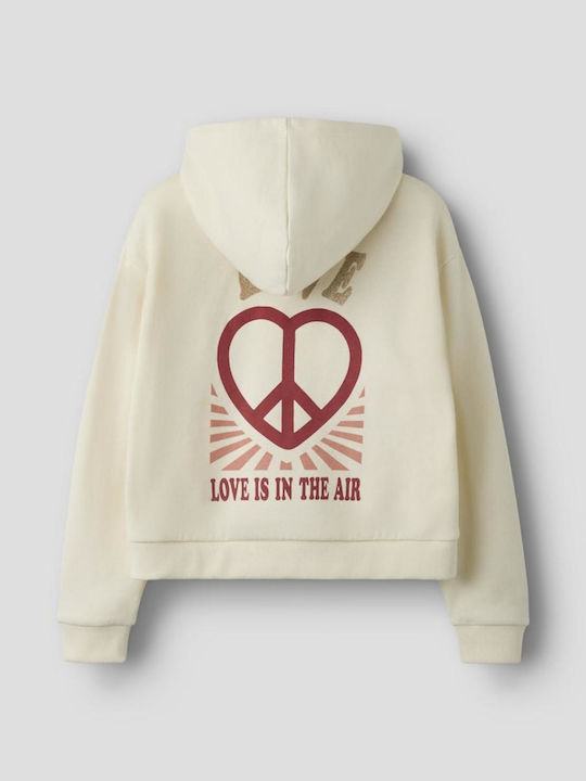 Kids Hoodie Sweatshirt Ecru