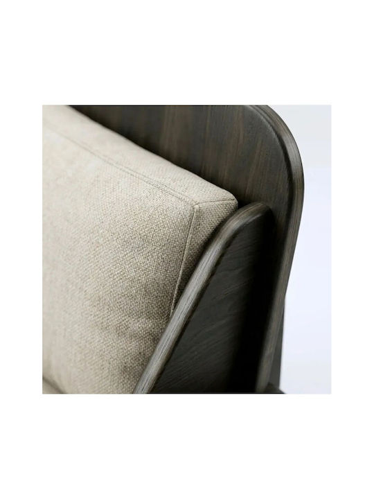 Armchair with Footstool Black 65x55x55cm
