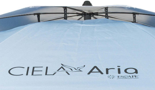 Escape Aria Ciela Σπαστή Ομπρέλα Θαλάσσης Αλουμινίου Διαμέτρου 1.8m με UV Προστασία και Αεραγωγό Μπλε