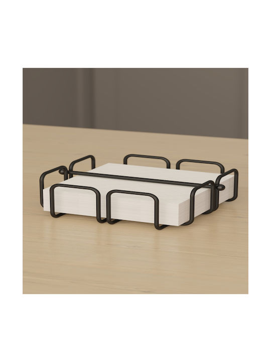 Femmit Suport Metalic Pentru Șervețele De Masă Negru 19x19cm
