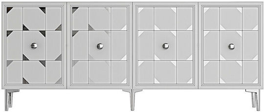Sideboard with Mirror White 180x32x75cm