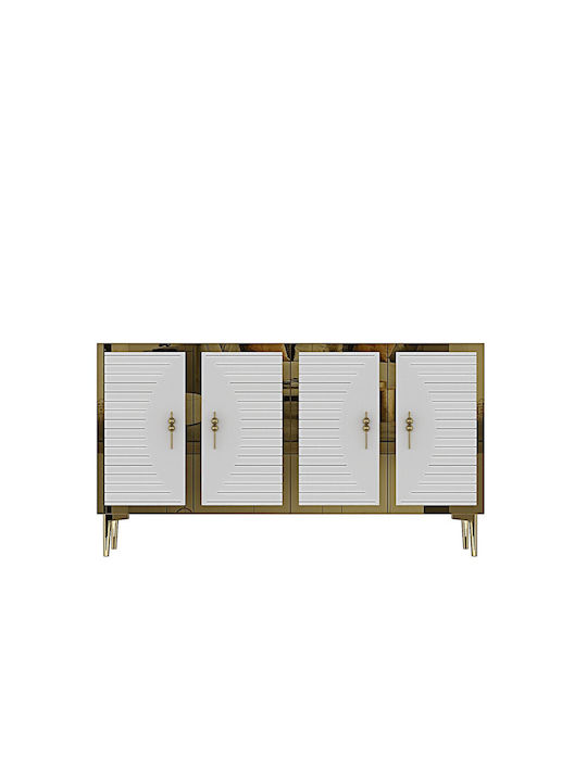 Буфет От Метал SteweHome Бял 120x32x75cm