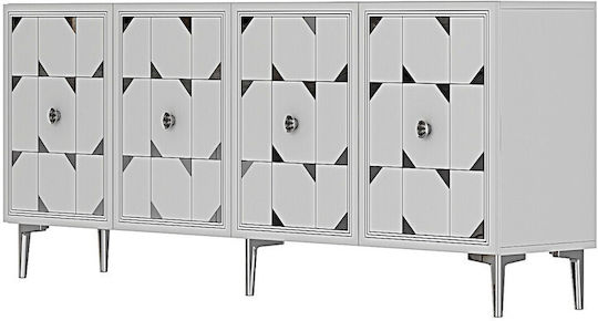Sideboard with Mirror White 180x32x75cm