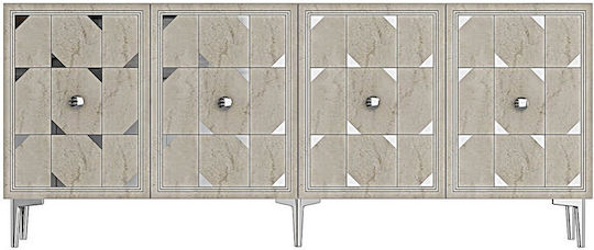 Sideboard mit Spiegel Weißer 180x32x75cm