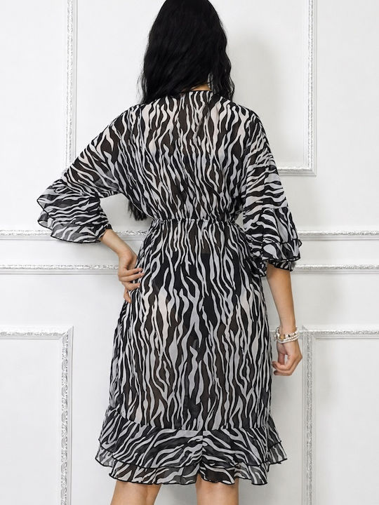 Καφτάνι Παραλίας Zebra Print