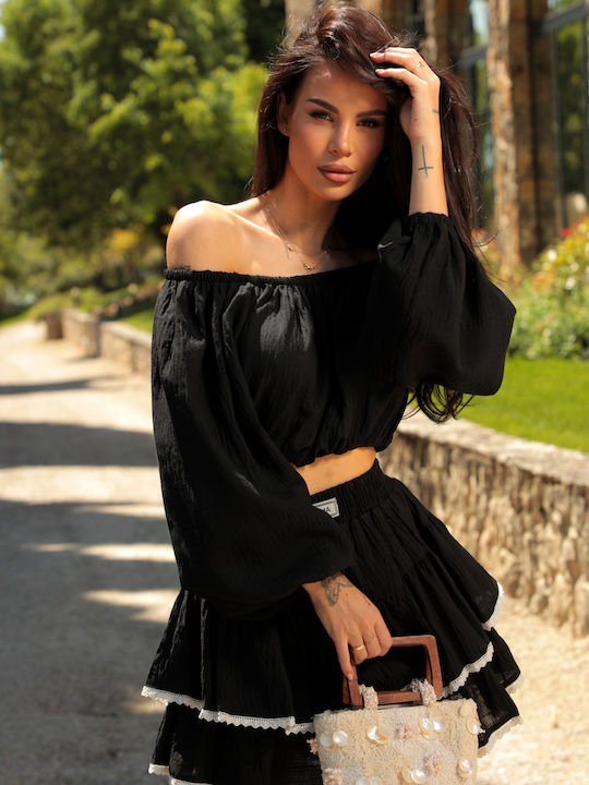 Set Cu Fustă Neagră