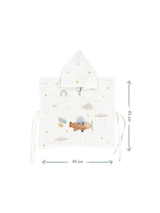 SteweHome Kinderbademantel Beige mit Kapuze