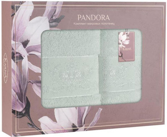 SteweHome Face Towel 50x90cm Green 2 Pieces