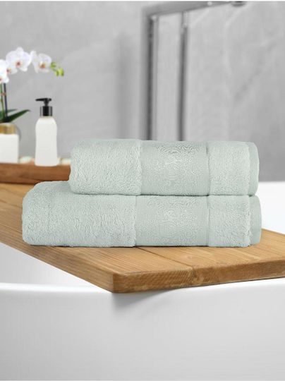 SteweHome Face Towel 50x90cm Green 2 Pieces