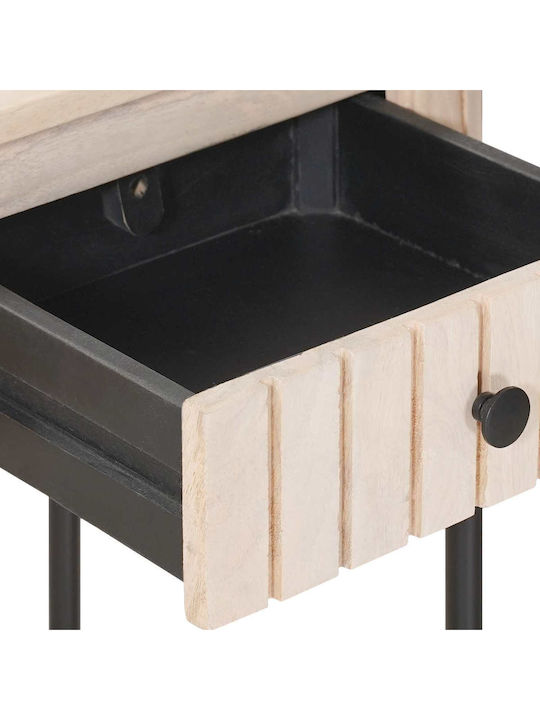 Table Made of Solid Wood White 100x30x76cm