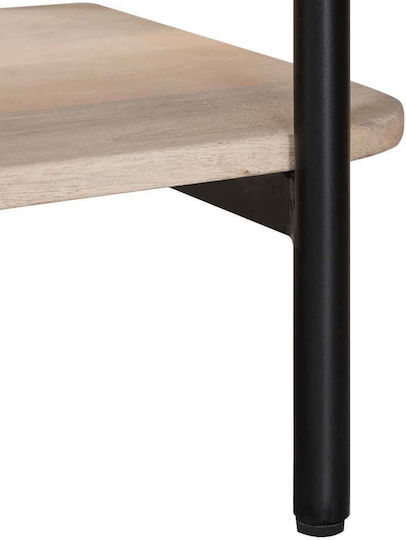 Table Made of Solid Wood White 100x30x76cm