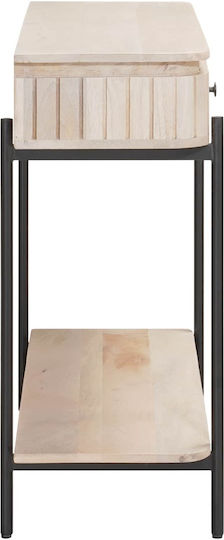 Table Made of Solid Wood White 100x30x76cm
