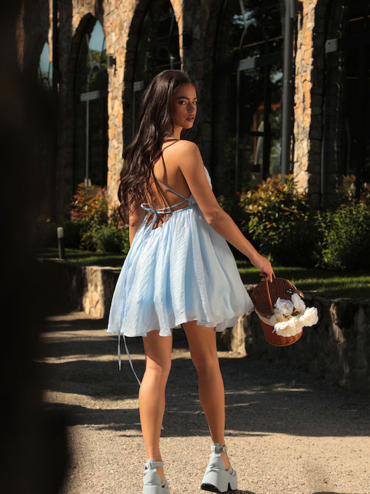 Καλοκαιρινό Mini Φόρεμα Sky Blue