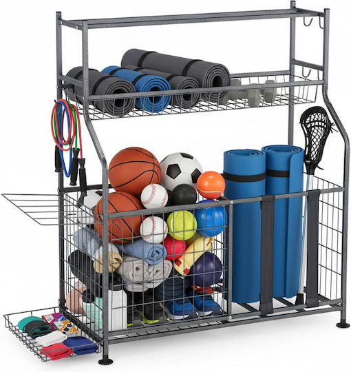Relaxdays Sports Equipment Storage Gray 111x42x118 Cm