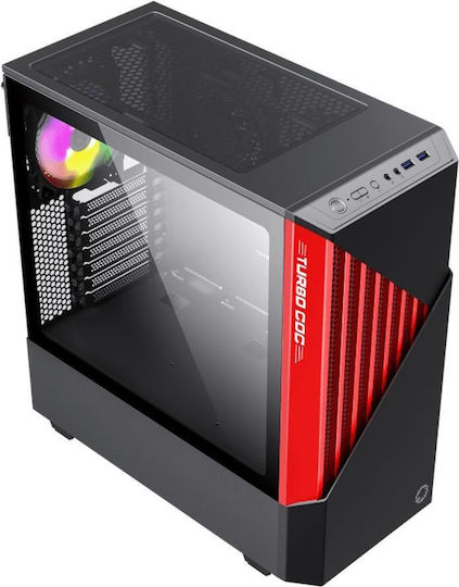 GameMax Contac OC Gaming Middle Tower Carcasă Calculator cu Fereastră Laterală și Iluminare ARGB Negru