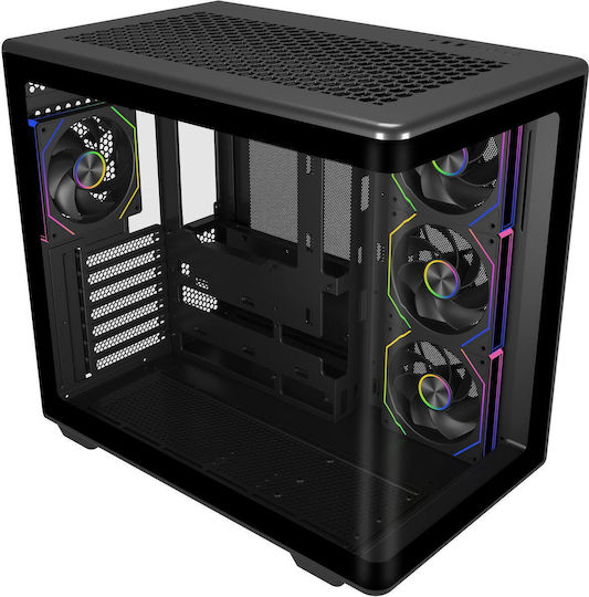 CoolerMaster Elite 600 Gaming Midi Tower Computer Case with Side Window and ARGB Lighting Black