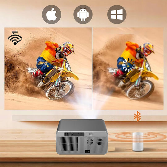 Zenwire G60 Projector DLP Full HD Λάμπας LED με Wi-Fi και Ενσωματωμένα Ηχεία