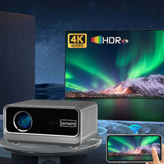 Zenwire G60 Projector DLP Full HD Λάμπας LED με Wi-Fi και Ενσωματωμένα Ηχεία