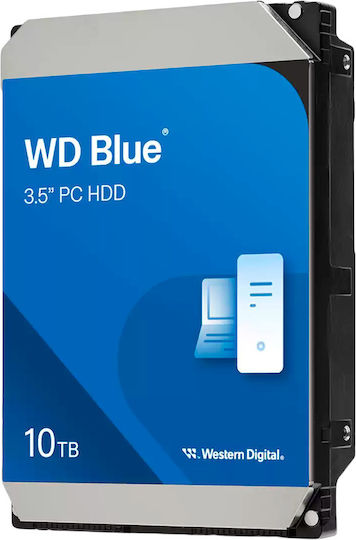 Western Digital Blue 10TB HDD Hard Drive 3.5" SATA III 7200rpm with 512MB Cache for Desktop WD100EAGZ