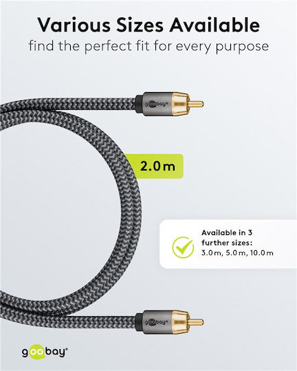 Goobay Cable 2x RCA male - 2x RCA male 2m 65296