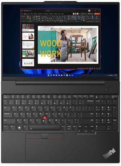 Lenovo ThinkPad E16 Gen 1 16 Zoll IPS FHD+ (i5-1335U/16GB/256GB SSD/W11 Pro) Graphit Schwarz (Tastatursprache Internationales Englisch)