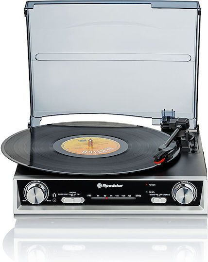 Roadstar TTR-8634 Turntables with Preamp and Built-in Speakers Silver