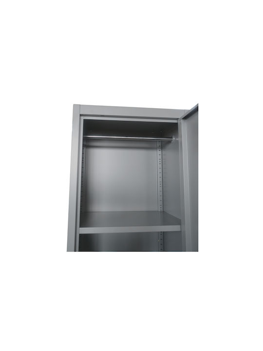 Einzeltür Metallischer Galvanisierter Außenschrank mit Verriegelungsfunktion mit 4 Regalen 45x40x190cm