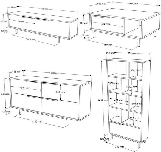 Furniture Set STE-020274-V38814 4 Pieces