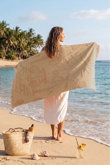SteweHome Cotton Brown Beach Towel 100x150cm