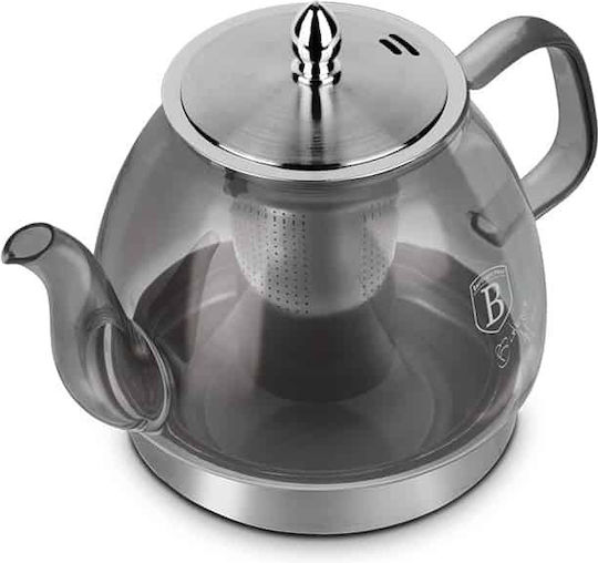 Berlinger Haus Τσαγιέρα με Φίλτρο Γυάλινη Ασημί 1200ml