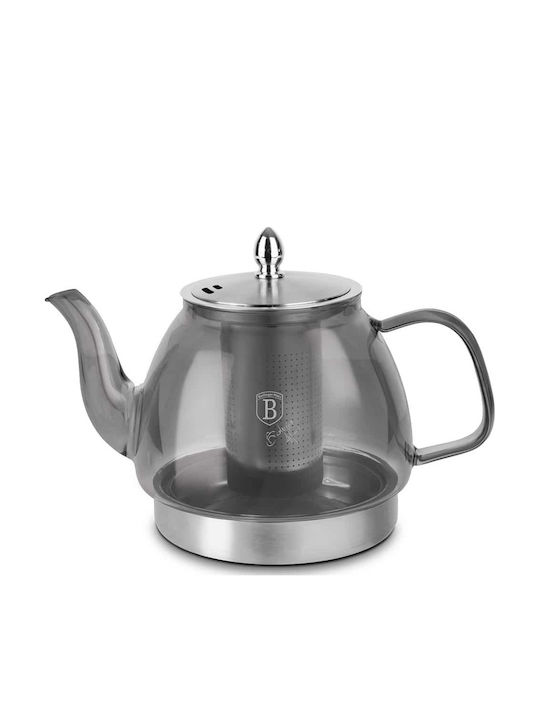 Berlinger Haus Чайник със Стъклен Филтър Сребрист 1200ml