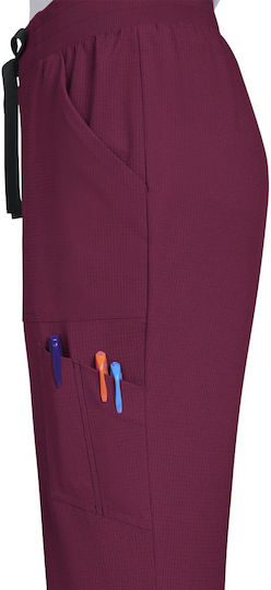 KOI USA Female Medical Pants Burgundy