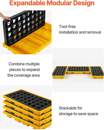 Vevor Platform Trolley for Load Weight up to 2t in Yellow Colour