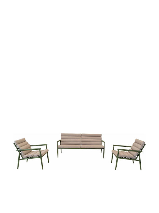 Set Camera De Zi Exterior 4 Piese Olive Cu Perne