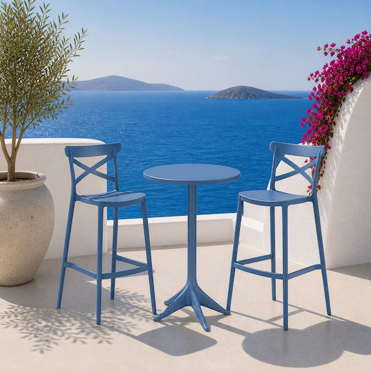 Bar-Set für Kleine Außenbereiche Elly 3 Stück Blau