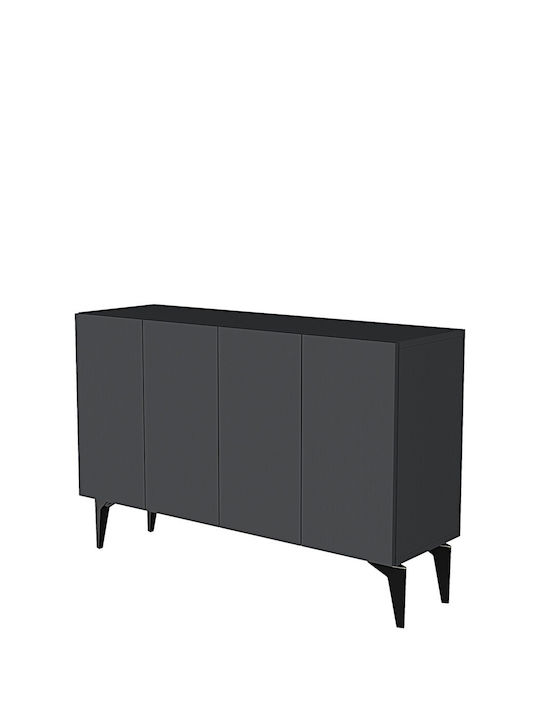 Sideboard Holz Grau 120x32x79cm