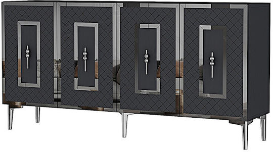 Wooden Sideboard Brown 150x32x75cm