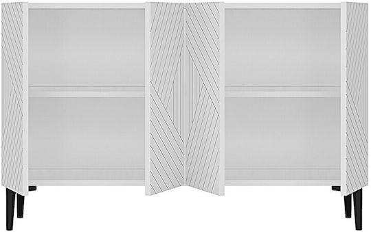 Μπουφές Ξύλινος Λευκός 120x32x75cm